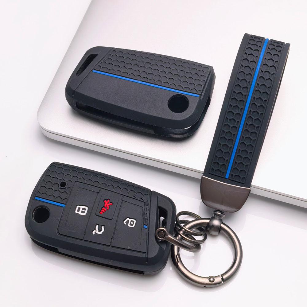 Key Cover for VW Golf Jetta Passat Tiguan GTI Sagitar MK7 GLI Magotan with Keychain Protective Accessory Key Fob Protection Replacement