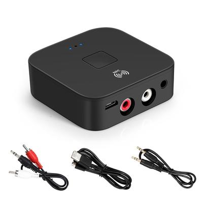 Bluetooth-Empfänger 5.0, Drahtlos, mit 3,5 mm AUX-Buchse, NFC, Stereo-Audio-Adapter mit 2 Cinch-Ausgängen