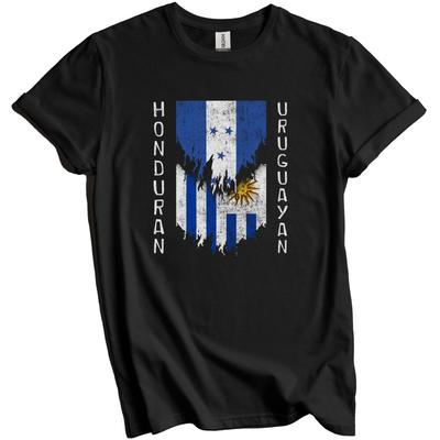 Honduran Uruguayan Flags Ripped Torn Honduras Uruguay T-Shirt
