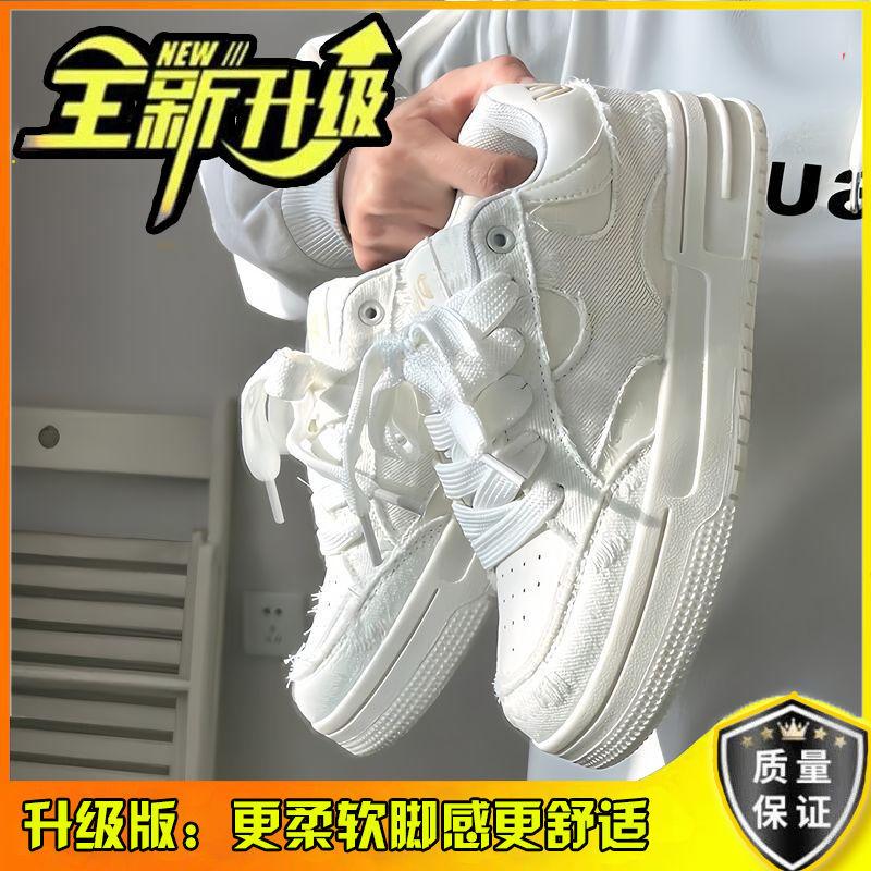 

Модные ins хлебные туфли женские осень и зима дышащие нишевые парные туфли на толстой подошве повседневные маленькие белые туфли женские 40