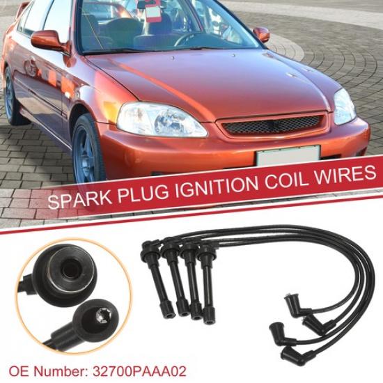 4 Pcs Spark Plug Wire Ignition Coil Cable No32700PAAA02 for Honda Accord 94-02