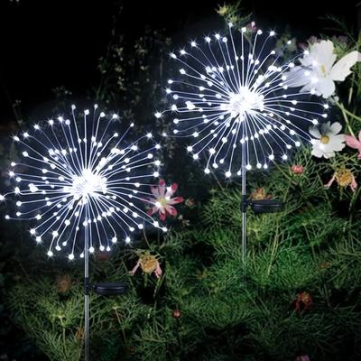 LED Solar Powered Firework Light Outdoor Waterproof Garland Lamp Garden Fences Lawn Ornaments For Wedding Party Decoration
