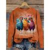 Tops for Women Animal Print  Round Neck Long Sleeve T-shirt Fall Casual Slim Pullover Women's Long Sleeve Top