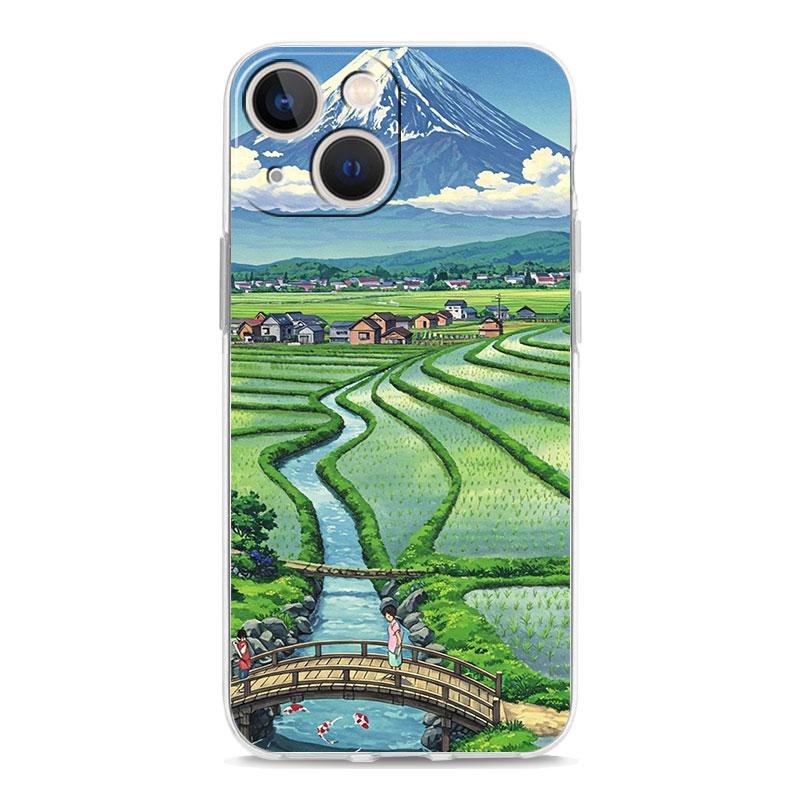 Phone Case For iPhone 17 Cases iPhone Air 16 15 12 13 14 Pro Max 7 8 Plus 16Pro iPhone11 Cover Landscape Japan Scenery