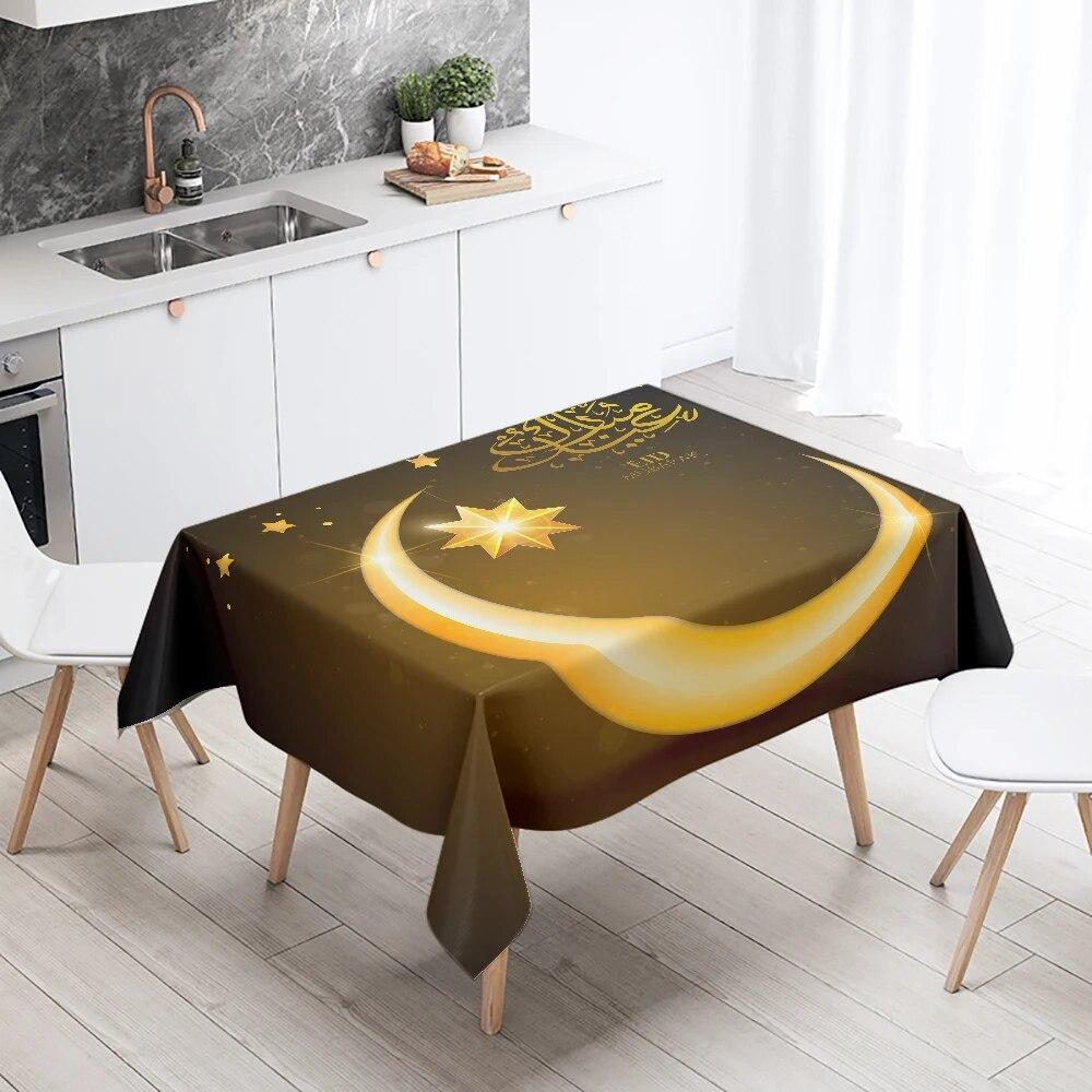 Eid Decoration Tablecloth Waterproof and Oil-proof Tablecloth Restaurant Banquet Home Kitchen Table Decoration