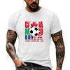 Men's Basic Crew Neck Short Sleeve T Shirt Loose Fit Casual Summer Top Soccer Themed Graphic Print Comfortable Daily Wear