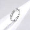 S925 Sterling Silver Open Adjustable Women's Ring with Diamond-Encrusted Lattice - Exquisite and Luxurious Accessory