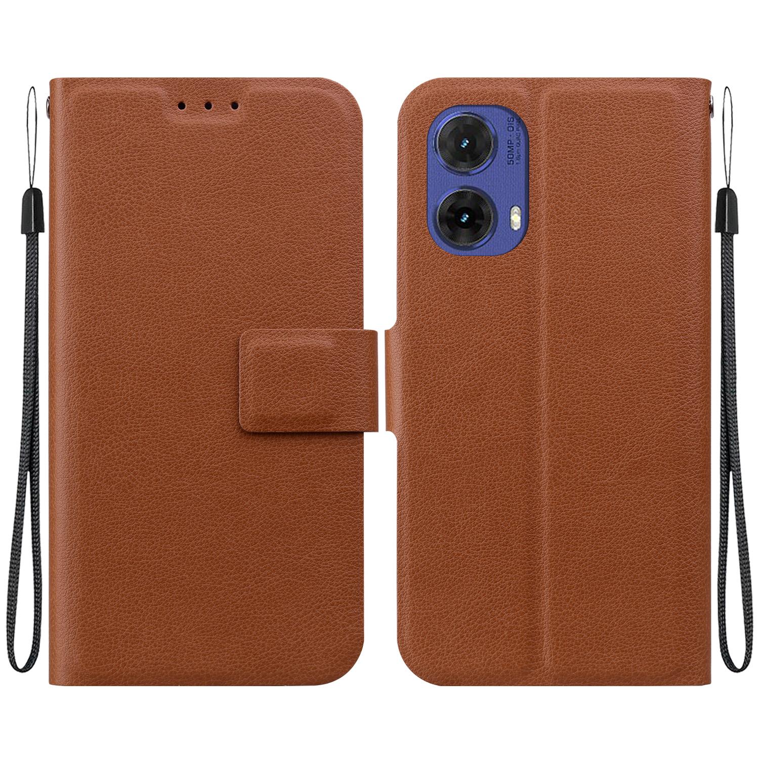 

Роскошный ультратонкий кожаный чехол для Motorola G35 G55 G85 G34 G04 G84 G54 G14 E13 Магнитный флип-чехол для Motorola Edge 50/G Stylus Phone Wallet Holster Motorola Edge 50 Pro коричневый