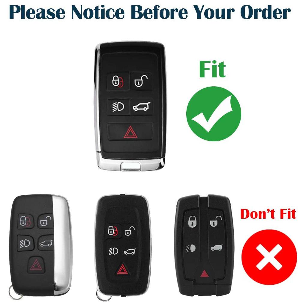 Pack of 2 Car Remote Key Cover 5-button Case Automobile Shell Supply