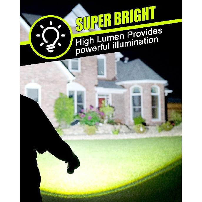 Victoper LED Flashlights, High Powered 10000 Lumens Super Bright Tactical Flashlight, Rechargeable, 5 Modes Zoomable Waterproof Flash Lights, Gift