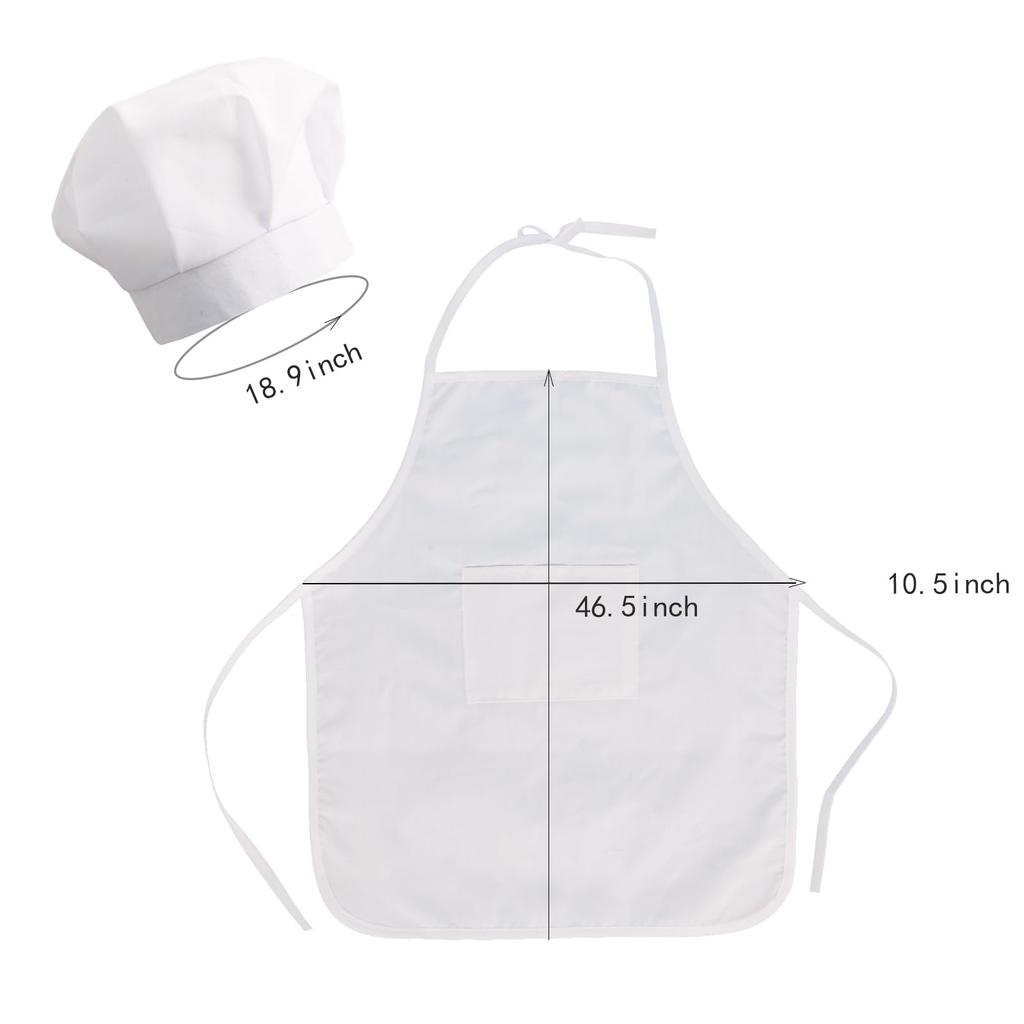 [LYING] Kids' Chef Cosplay Halloween Costume, Kids Chef Hat and Apron 2-Piece Set for Boys and Girls, Chef Costume, Transformation Accessory, Chef
