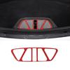 Red Carbon Fiber Rear Tailgate Latch Panel Trim Sticker For Corvette C8 20-25