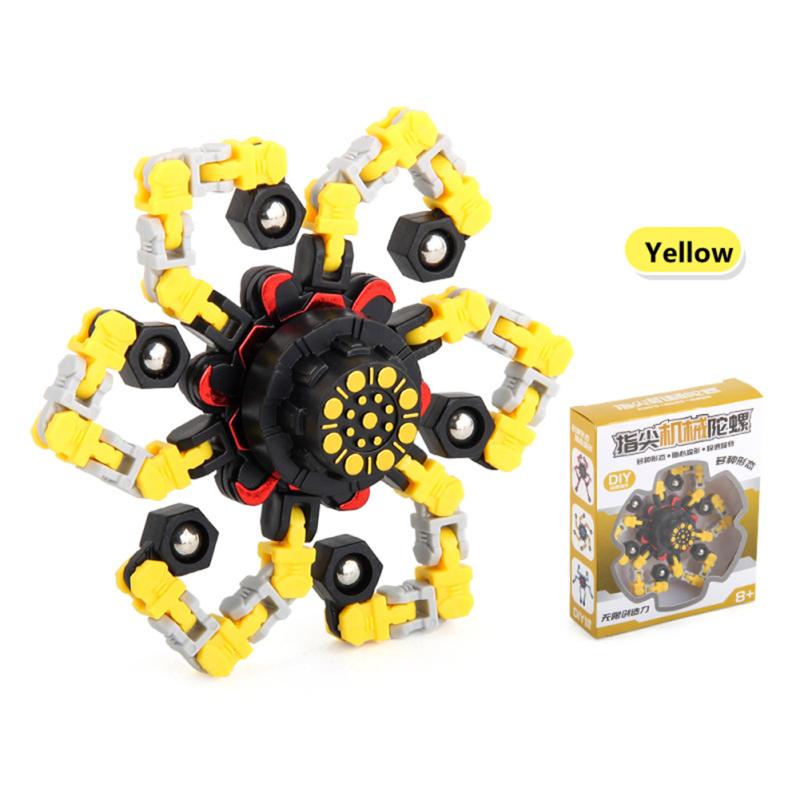Deformable Stress Relief Toy Fingertip  Spinner Toy Transformable Creative Mechanical Gyro Toy For