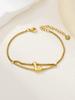 New stainless steel wholesale 26 English letters double-layer ring gold-plated bracelet