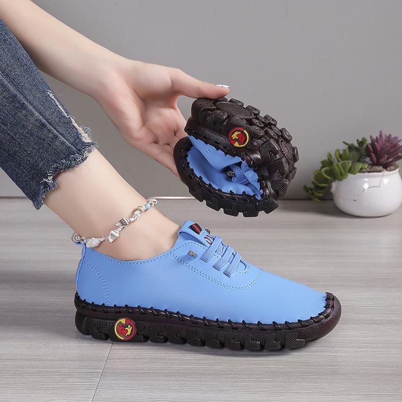 Zapatillas de Moda para Mujer Primavera Verano Nuevas Zapatillas Romanas de Suela Blanda Transpirables para Mujer Costuras Retro Suela de Magdalenas Tallas Grandes Zapatos para Mujer