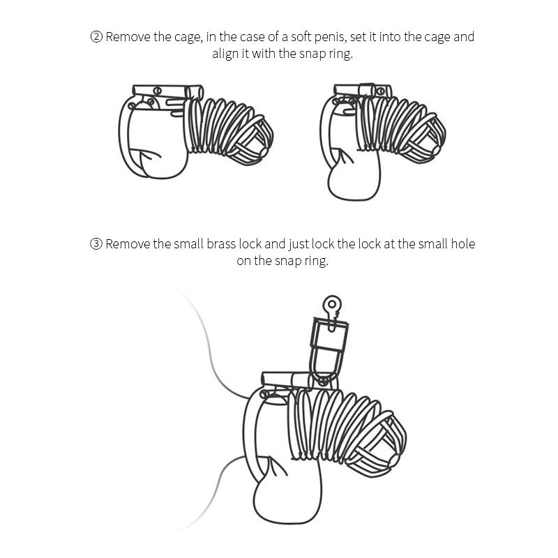 RUNYU Adult Sextoy Tooys Men'S Metal Penis Chastity Cage Adjustable Cock Ring Restriction Punitive Stainless Steel Lock Sex Toy