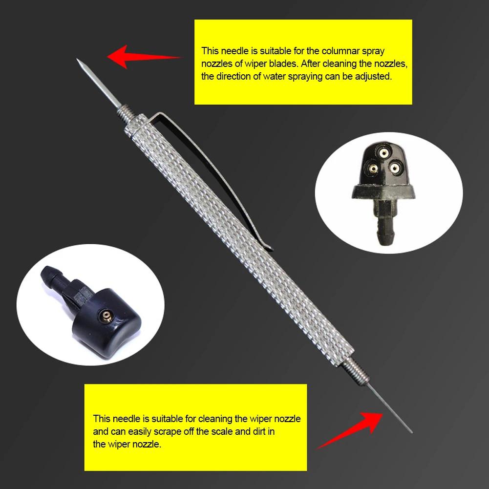 Nástroj pro nastavení trysek stěračů automobilu 2 v 1 Čistič jehel trysek ostřikovače čelního skla Ostřikovač čelního skla