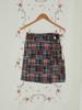 DOUBLE QUOTES Warhello Patchwork Wrap Skirt (Navy)