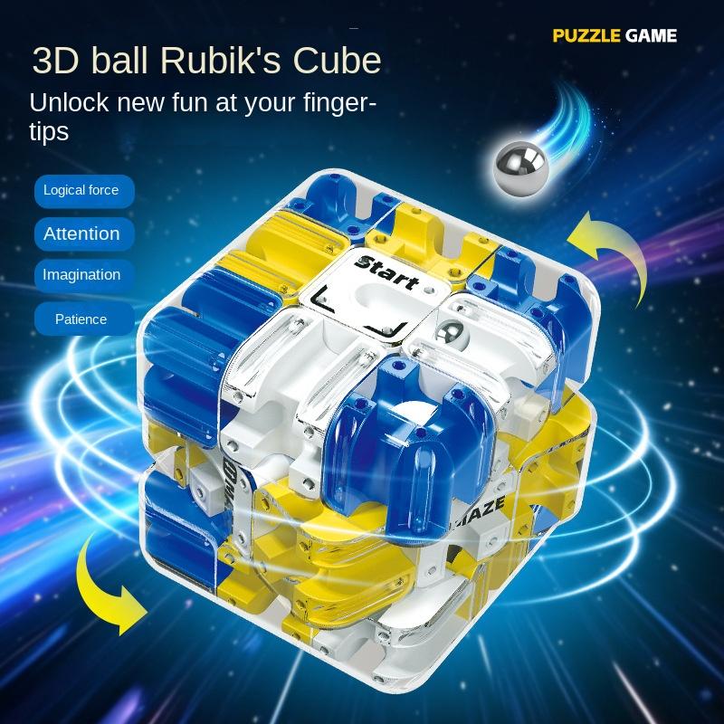 Non-Toxic New 3D Maze Magic Cube Fidgeting Toys Labyrinth Creative Puzzle Toys For Children'S Adult Stress Relief Anti-Stress Toy
