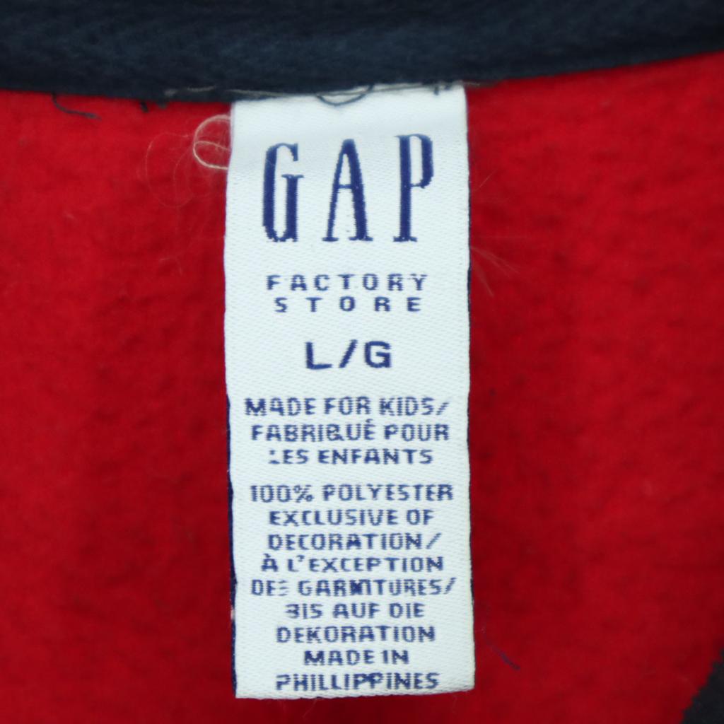 Gap 90s 00s Old Pullover Fleece Jacket L Red Half Zip Men's Used