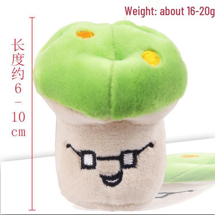 Peluche Bulldog Francese con Palla Squeaky e Giocattolo con Corda per Gatti e Gattini - Resistente al Morso, Design Cartoon Frutta