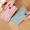 Women's Long Zipper Wallets Simple Daisy Versatile Mobile Phone Bag Solid Color Large Capacity Casual Purse