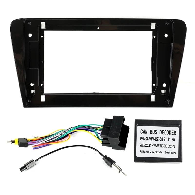 10Inch Car Radio Frame For Skoda Octavia 2013 2014 2015 2016 2017 2018 Stereo BT Player Frame Board Adapter Mounting Kit Android