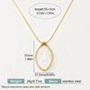 European Retro Stainless Steel Necklace with Natural Shell Pendant - Elegant Collarbone Chain
