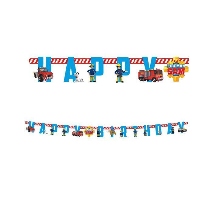 Guirlande - Sam Le Pompier - DPA9912962 - 180 Cm - Anniversaire - Enfant Mixte