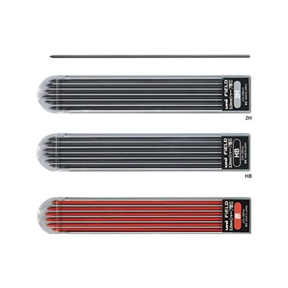 Mitsubishi Pencil Uni Field Lead Refills 2.0mm Red U203101P.15 (10 Pcs) for Construction Marking on Paper/Wood, Single-Handed Lead Grip, Smooth &