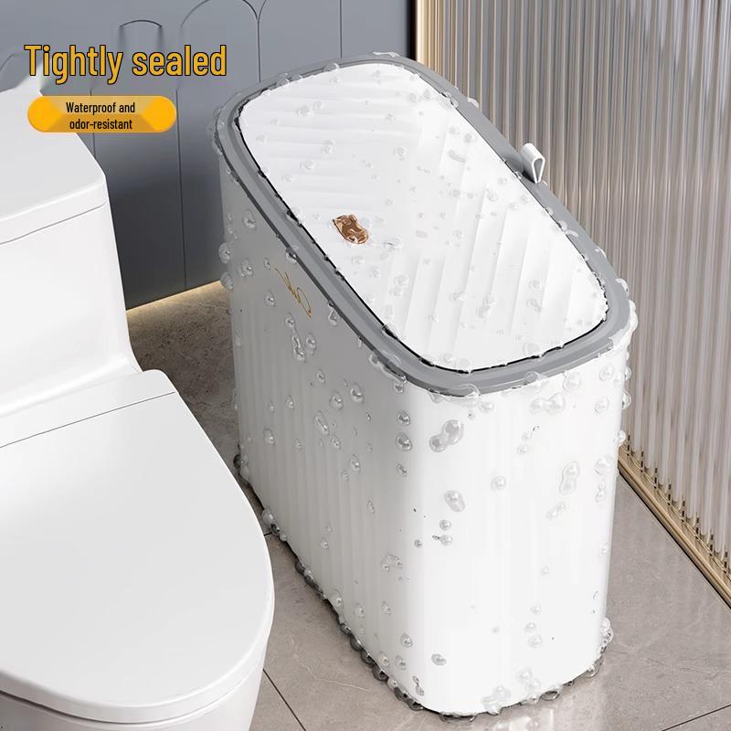 2024 Large Capacity Wall-Mounted Trash Can with Lid for Bathroom, Kitchen, and Living Room