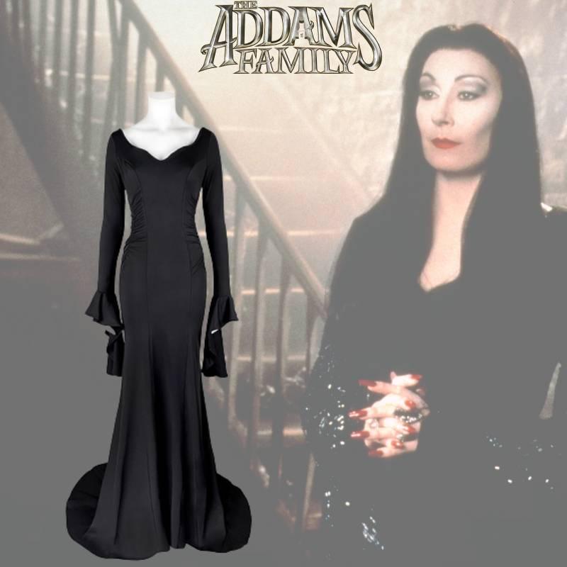 Morticia Addams Dress Sexy Gothic Cosplay Outfit From The Addams Family
