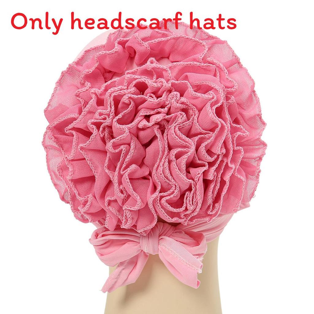 

Polyester Chiffon Headscarf With Breathable Design For Casual Wear In All Seasons Rose Red