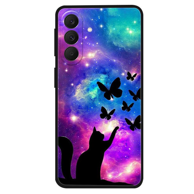 For Samsung Galaxy A57 A37 5G Case Bumper Starry Sky Soft Silicone TPU Back Cover for Samsung A37 A57 Phone Case Cute Cat Cover