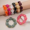 Bohomia Irregular Acrylic Oval Elastic Beaded Strand Bracelets for Women Vintage Leisure Bracelet Fashion Jewelry Gifts