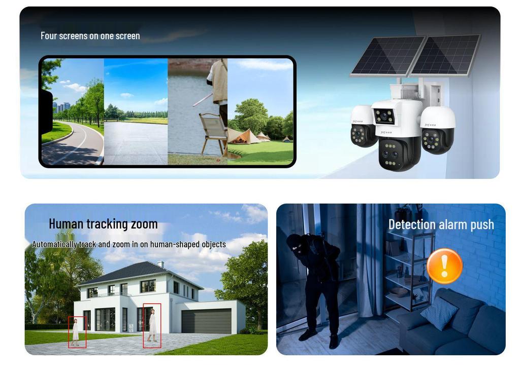 AOV 18x Zoom Solar 4G Ultra HD Waterproof Camera: Clear License Plate & Face Surveillance.