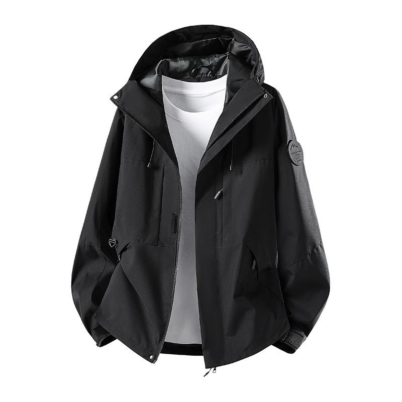 Spring/Autumn Outdoor Couple's Windbreaker – Windproof, Waterproof, Durable, Hooded Jacket for Men & Women