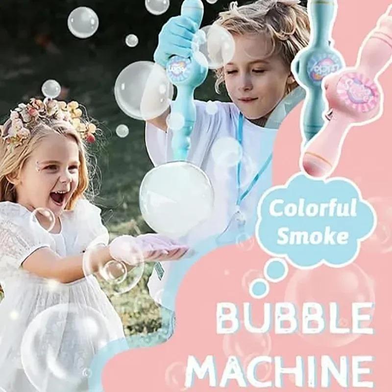 Maszyna do baniek dymnych, Premium Magiczna Maszyna do Baniek z Efektem Dymu, Idealna na Imprezy Rozrywkowe, Lekka Konstrukcja dla Łatwego Użycia