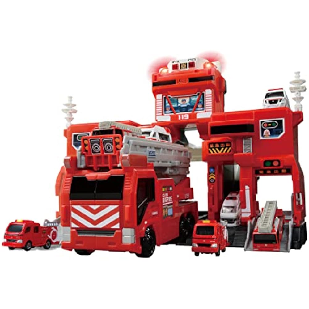 TAKARA TOMY (TAKARA TOMY) “Tomica Deformation Dispatch! “Big Fire & Command Station” Minicar Car ...