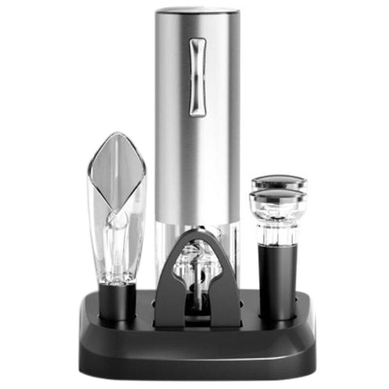 

Electric Wine Bottle Set Automatic Corkscrew with Battery USB Charging Cable for Wine Lover | Holes