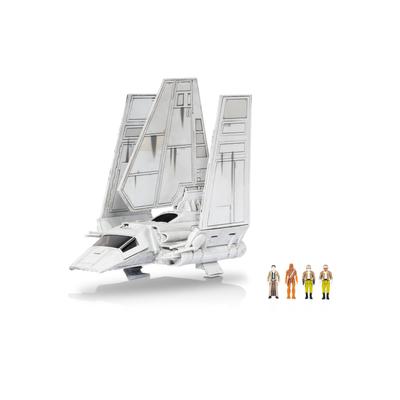 Star Wars Micro Galaxy Squadrons Tydirium Shuttle Fahrzeug mit Einzigartiger Dekoration und Vier Micro-Figuren-Zubehör - 7 Zoll 1 Zoll
