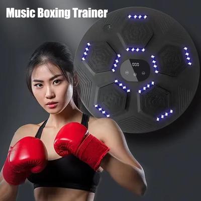 Intelligent Music Boxing Machine LED Electronic Response Boxing Machine Target Home Wall Hanging Sandbag Trainer for Kid Adult
