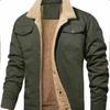 Men's Fleece-Lined Work Jacket Casual Outerwear.