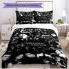 3pcs Duvet Cover Set (1*Duvet Cover + 2*Pillowcase, Without Core), The Vampire Diaries Print Soft All‑Season Bedding Set, Home Bedroom Decor Gift