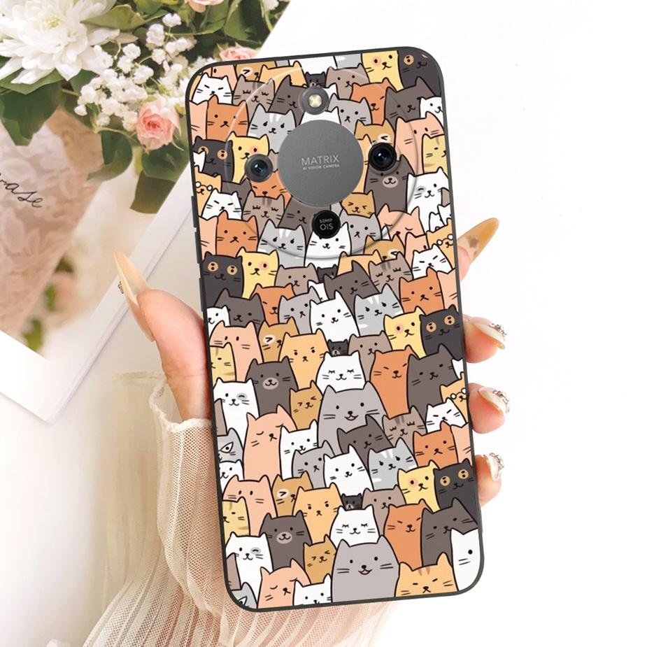 For Honor X9d Case MTN-NX1 Cute Dinosuar Cartoon Cover Soft TPU Phone Cases For Honor Magic 8 Lite X 70 HonorX70 HonorX9d Fundas