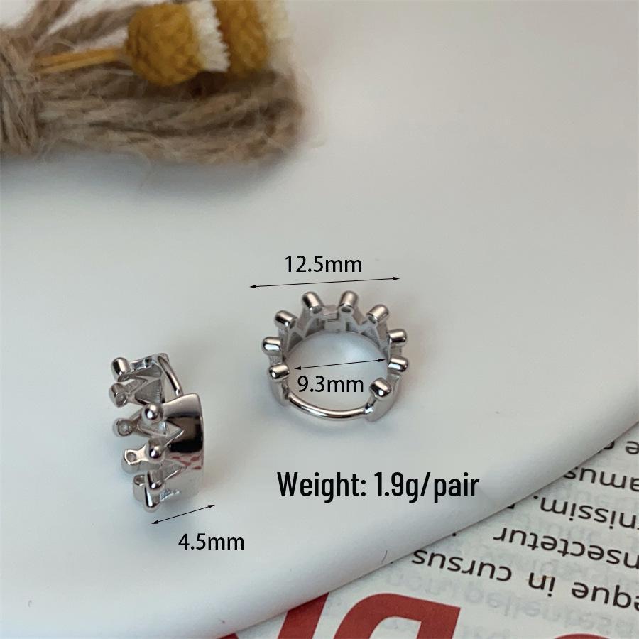 Crown Silver Cross-border s9254 Women's Gold-plated Hoop Earring