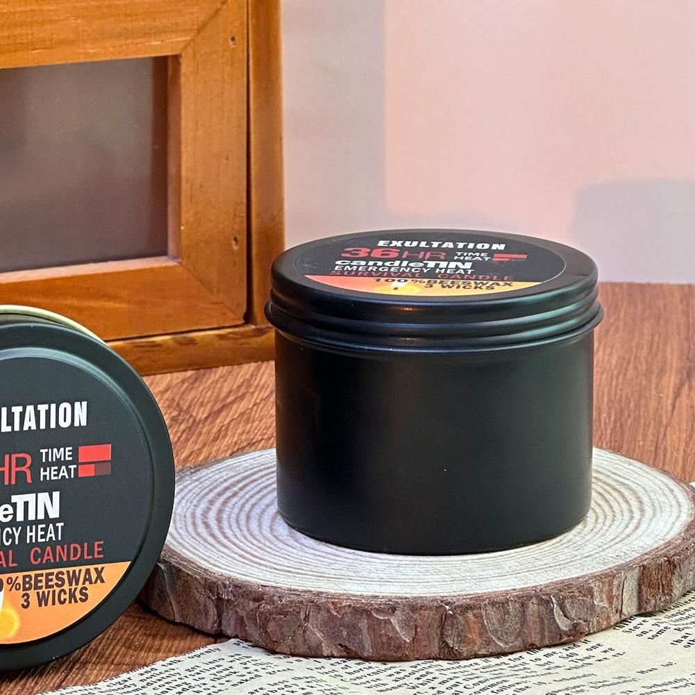 Survival Candle Widely Used Romantic Ambience Natural 36 Hours Burning Long Lasting Candles 3 Wicks For Home Outdoor Camping