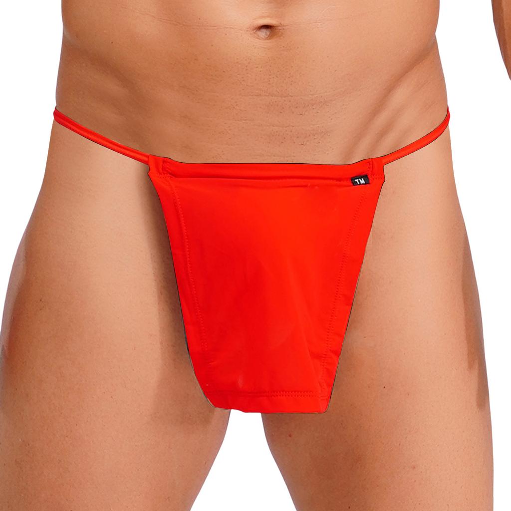 Comfortable Men‘s Cotton Underwear T-back Thong with Distinctive Waistband Loincloth Style