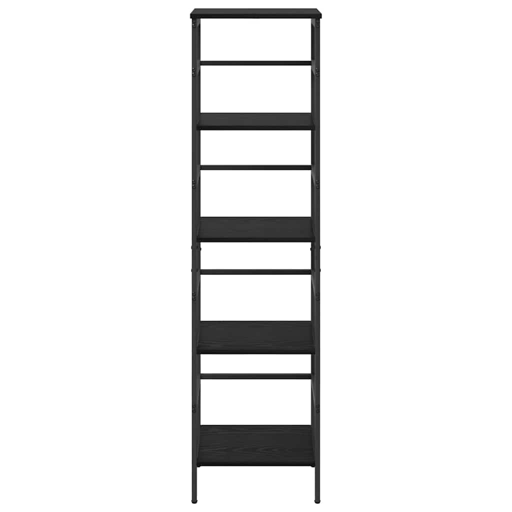 Bookshelf Black Oak Look 40 X 29.5 X 149 Cm