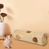 Pet Hamster Bamboo Tunnel Tube Shape Toy for Playing Tooth Grinding(S)